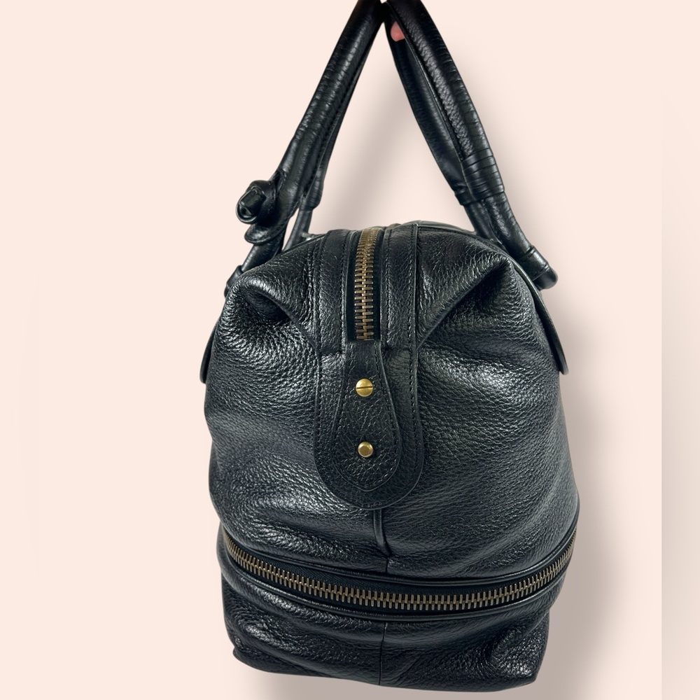 Derek Lam Black Leather Y2K Top Handle Satchel Handbag - Picture 5 of 12